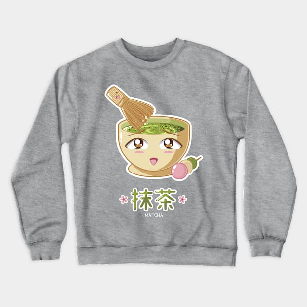 Cute Matcha Character Crewneck Sweatshirt by Vilflo_store